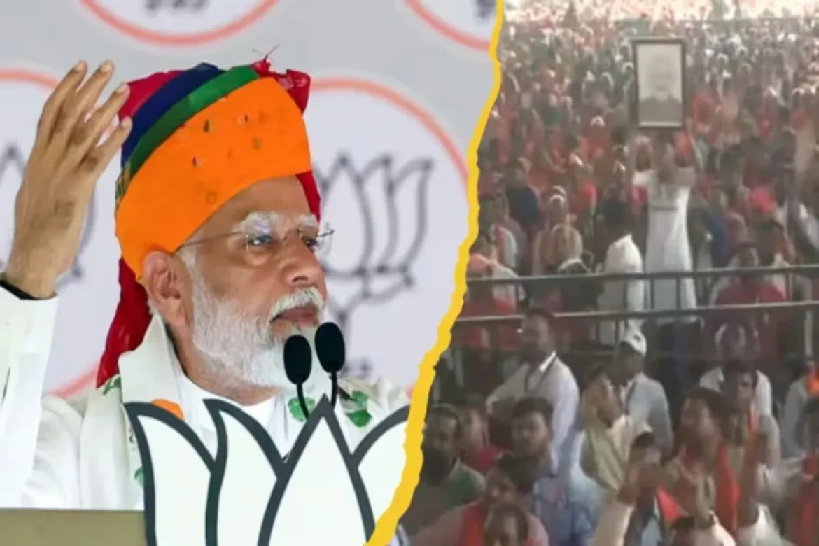 मोदी बोले – कांग्रेस ने 60 साल तक गरीबी हटाओ का नारा दिया और अपने नेताओं की झोली भरती रही.