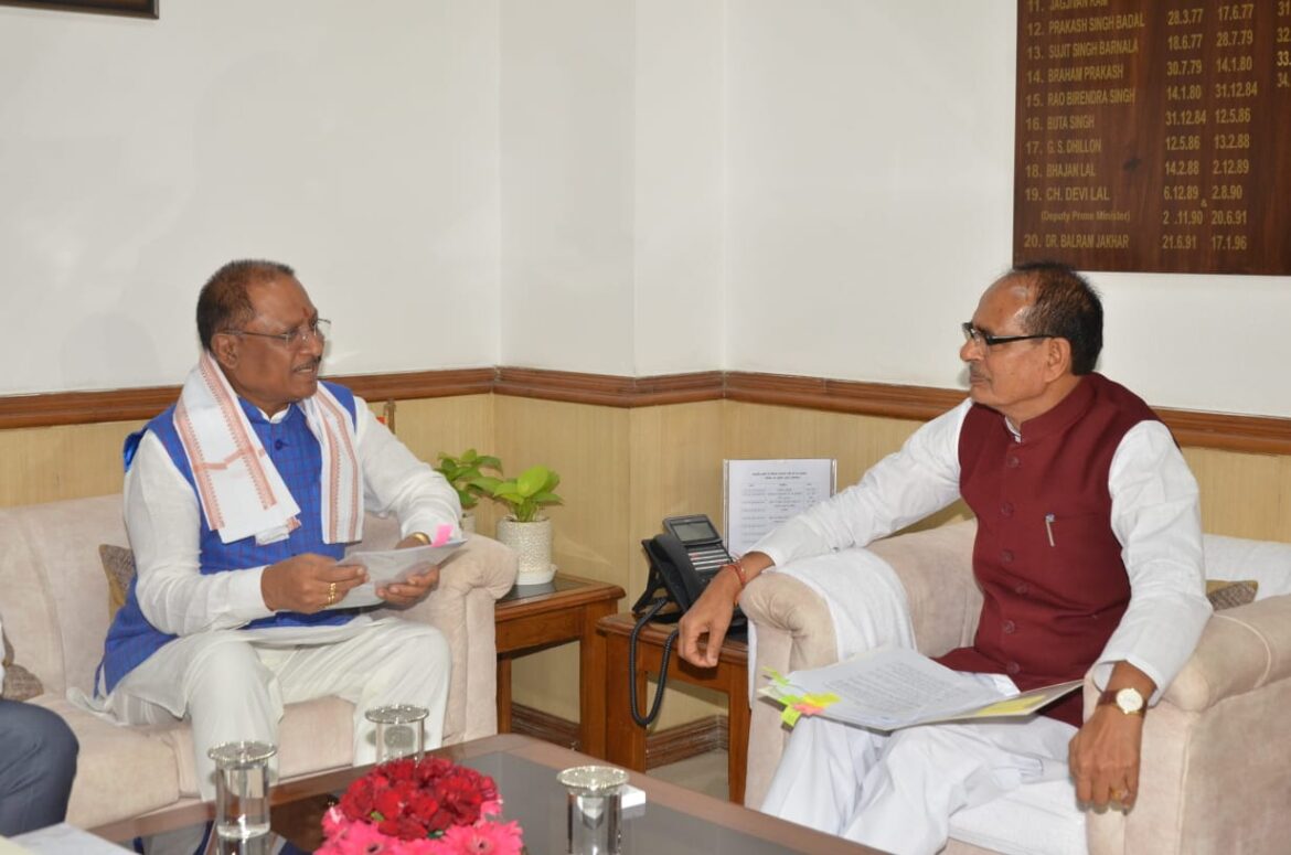 छत्तीसगढ़ के मुख्यमंत्री श्री विष्णुदेव साय ने केंद्रीय मंत्री शिवराज सिंह चौहान से मुलाकात की