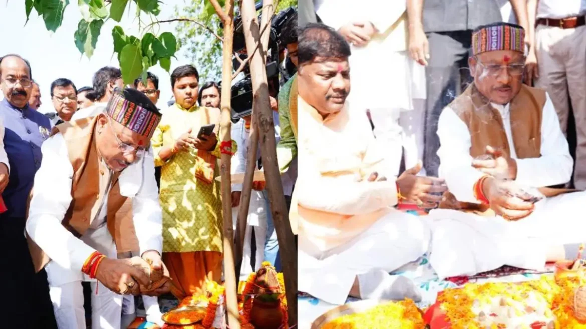 पहले की पूजा फिर लगाया मां के नाम पीपल का पेड़, सीएम विष्णुदेव साय की लोगों से खास अपील