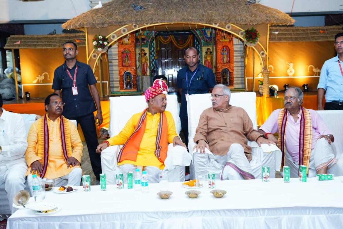 6 महीने में पहली बार एक मंच पर नजर आए सीएम साय और भूपेश बघेल, एक साथ ही पूजा
