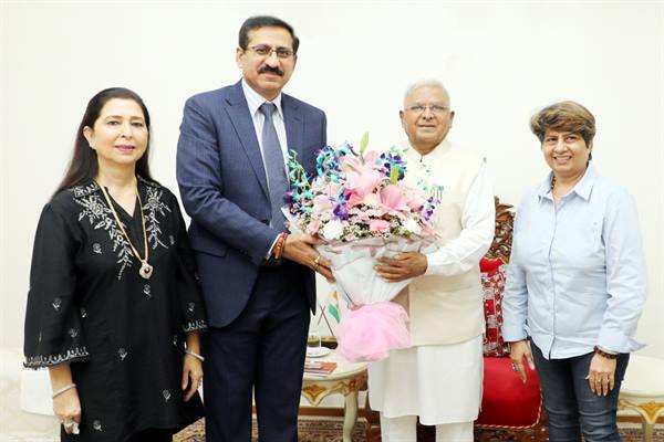 राज्यपाल श्री पटेल से मनोनीत मुख्य न्यायाधिपति श्री सचदेवा ने की भेंट