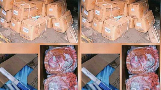 नासिक में 6,125 जिलेटिन छड़ें, 2,200 डेटोनेटर, और 150 मीटर डी.एफ. तार जब्त