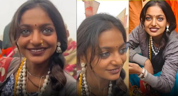महाकुंभ की माला बेचने वाली मोनालिसा बनी सोशल मीडिया सेंसेशन