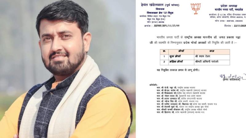 BJP में नए चेहरों को मिली जिम्मेदारी, अश्वनी परांजपे और श्याम टेलर बने महिला और युवा मोर्चा के अध्यक्ष