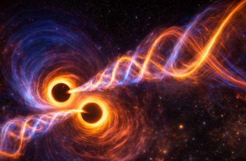 दो विशाल ब्लैक होल लगा रहे एक-दूसरे के चारों ओर परिक्रमा