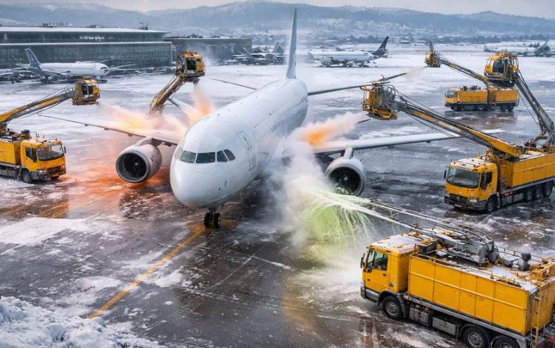 शीतलहर की चपेट में फ्रांस, जर्मनी और स्विट्जरलैंड, बर्फ में दबे विमान नहीं भर पाए उड़ान