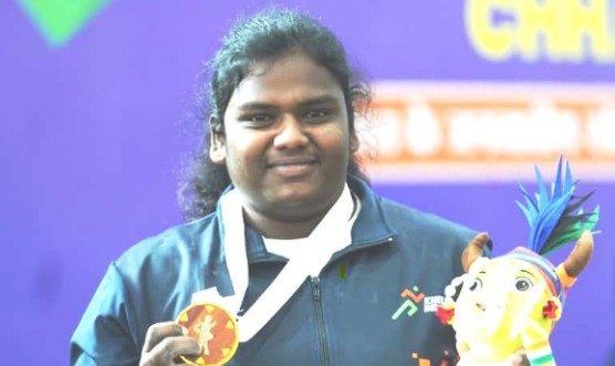 86 किलोग्राम भारोत्तोलन में महाराष्ट्र की साक्षी बुरकुले ने जीता स्वर्ण