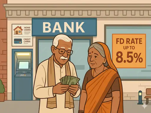 शेयर बाजार में जारी उतार-चढ़ाव के बीच सुरक्षित निवेश चाहने वाले सीनियर सिटीजन के लिए फिक्स्ड डिपॉजिट (FD) एक बार फिर सबसे पसंदीदा विकल्प बनकर उभरा