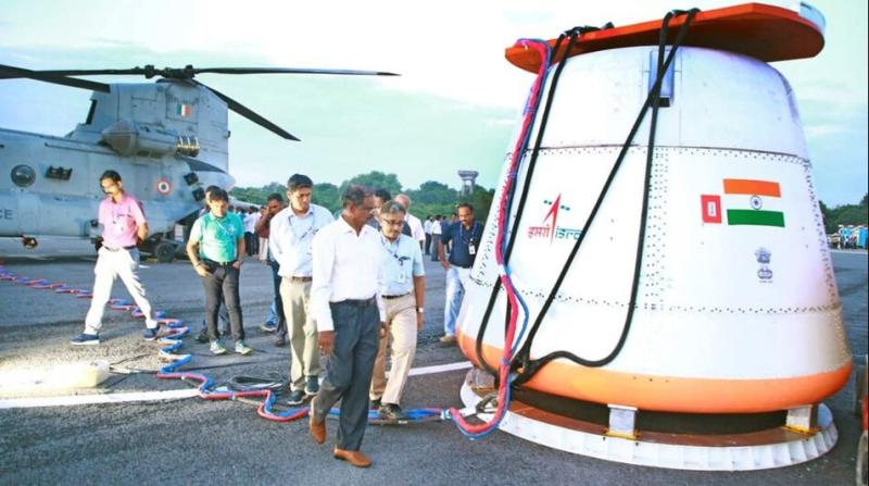 गगनयान की बड़ी सफलता: क्रू मॉड्यूल लैंडिंग के बाद वैज्ञानिकों के चेहरे खिले