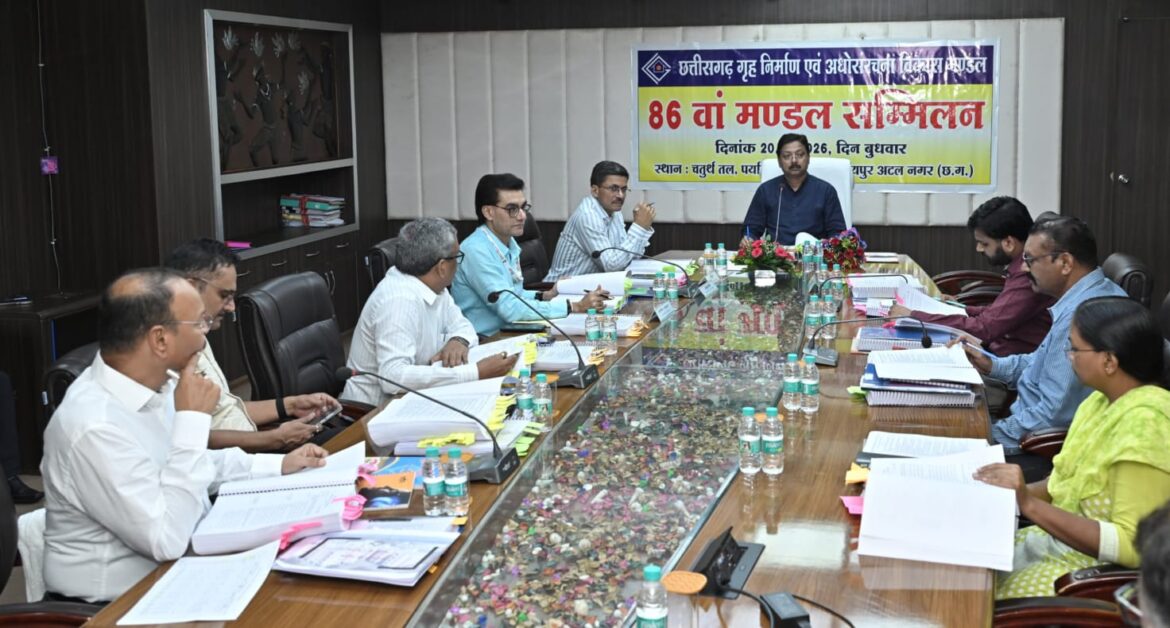 छत्तीसगढ़ गृह निर्माण एवं अधोसंरचना विकास मंडल का 86वाँ मंडल सम्मेलन सम्पन्न