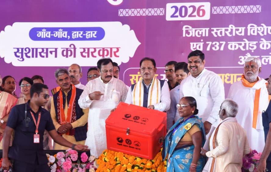 मुख्यमंत्री श्री विष्णु देव साय ने दुर्ग जिले को दी 739 करोड़ 38 लाख रुपए के विकास कार्यों की सौगात