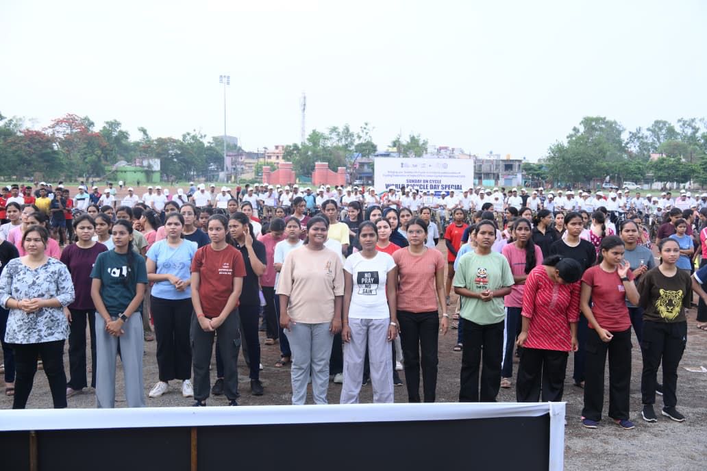 उप मुख्यमंत्री श्री अरुण साव ने सायकल चलाकर फिट रहने और पर्यावरण संरक्षण का दिया संदेश