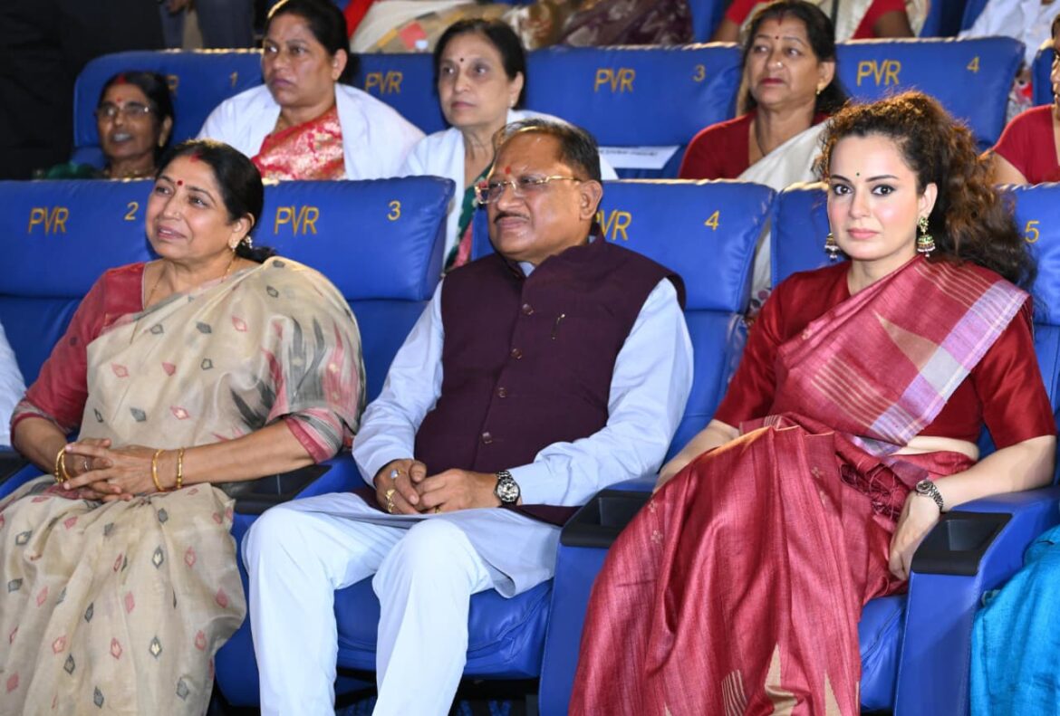 Salute to the unsung heroes of 26/11: Chief Minister Shri Sai attends the pre-launch screening of ‘Bharat Bhagya Vidhata’