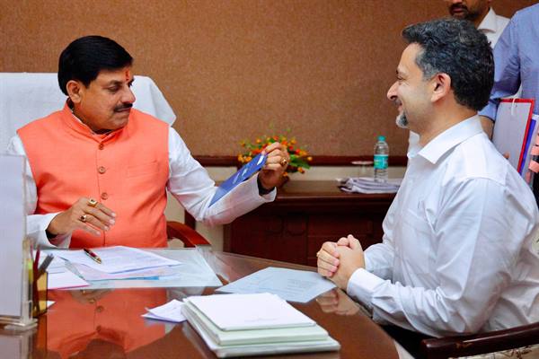 मुख्यमंत्री डॉ. यादव से मिले सीजी पॉवर के एमडी श्री कौल