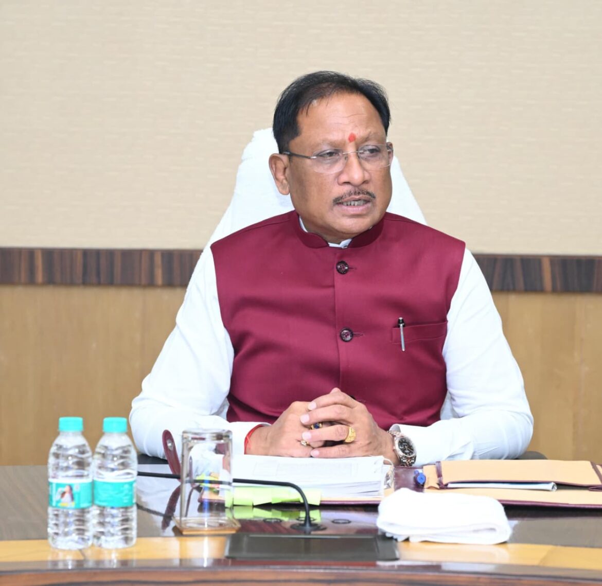 मुख्यमंत्री विष्णु देव साय की अध्यक्षता में आज मंत्रालय महानदी भवन में मंत्री परिषद की बैठक प्रारम्भ