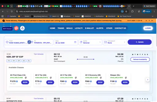 भारतीय रेलवे की ऑनलाइन टिकट बुकिंग वेबसाइट IRCTC का नया वर्जन लॉन्च कर दिया गया