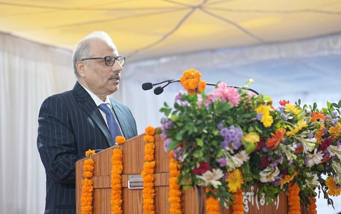 मुख्य न्यायाधिपति रमेश सिन्हा ने दुर्ग में नवीन न्यायालय भवन के निर्माण हेतु किया भूमिपूजन
