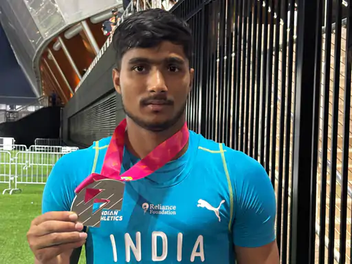 आशीष यादव ने यूजीन में चल रही अंडर-20 वर्ल्ड एथलेटिक्स चैंपियनशिप के तीसरे दिन मेंस जेवलिन थ्रो इवेंट में सिल्वर मेडल जीता