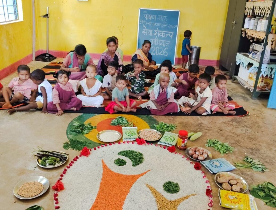 सेवा संकल्प अभियान नारायणपुर के आंगनबाड़ी केंद्रों में ‘आंगन मिलन’ का शुभारंभ