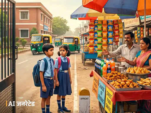 देश में स्कूल और उसके 50 मीटर के दायरे में ज्यादा नमक, चीनी और फैट वाले खाद्य पदार्थ बेचने पर 2020 से रोक
