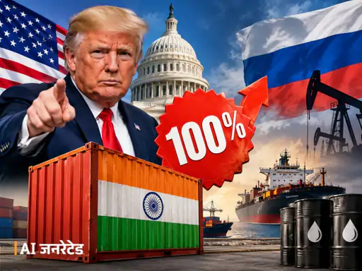 अमेरिकी राष्ट्रपति डोनाल्ड ट्रम्प भारत पर 100% तक टैरिफ लगा सकते